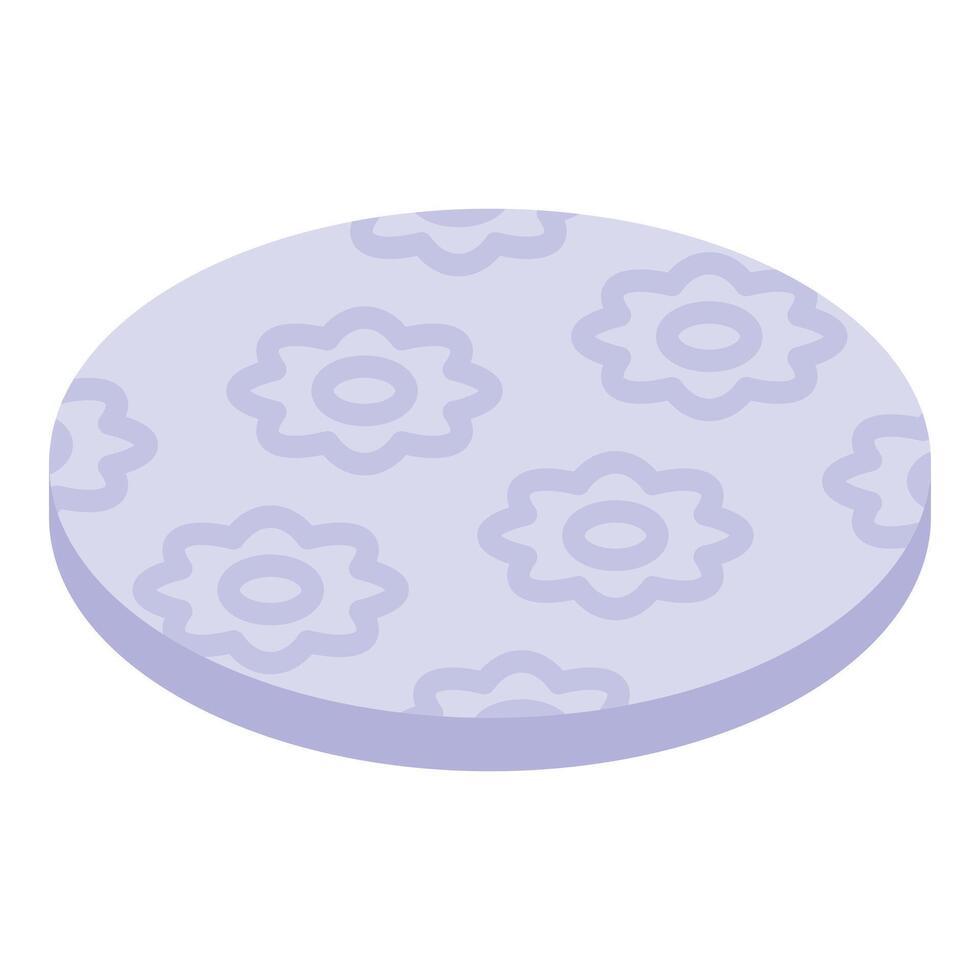 Flower cotton pad icon isometric vector. Purifier container round vector