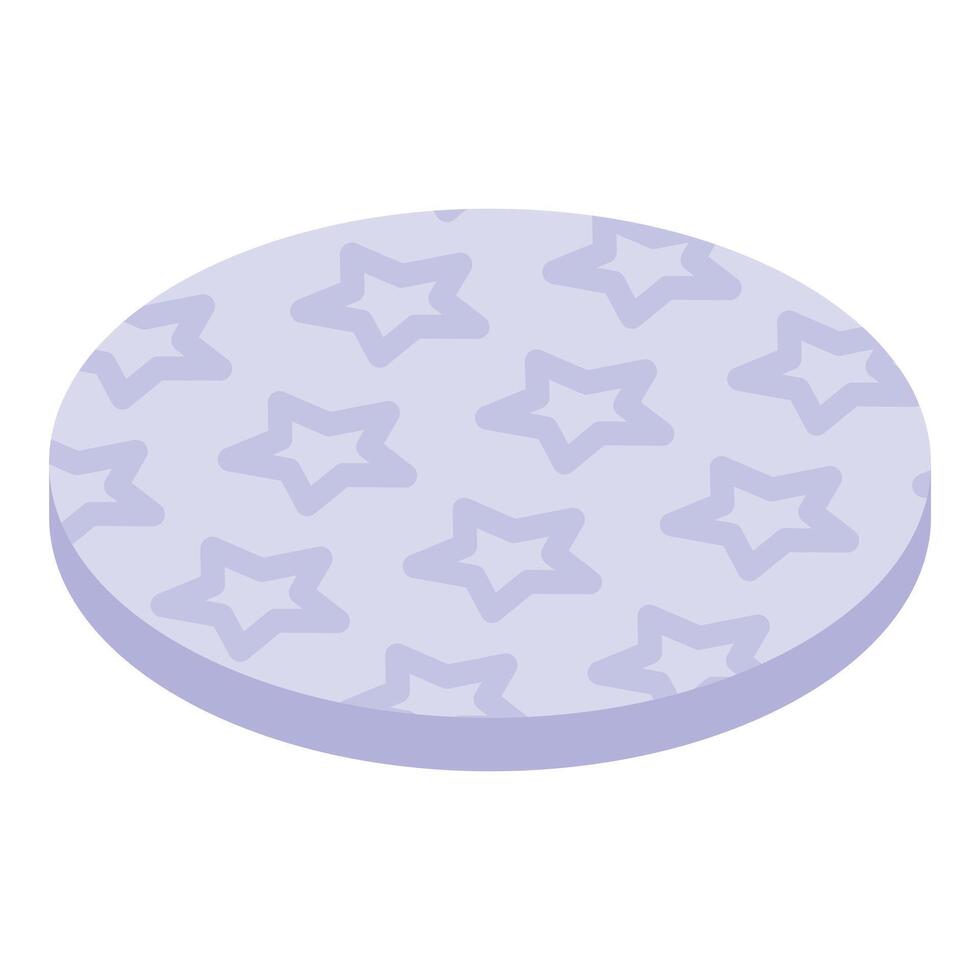 Stars cotton pads icon isometric vector. Cleaner face makeup vector