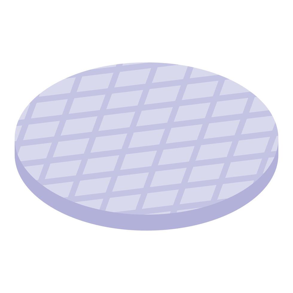 Material cotton pad icon isometric vector. Complexion purifier vector