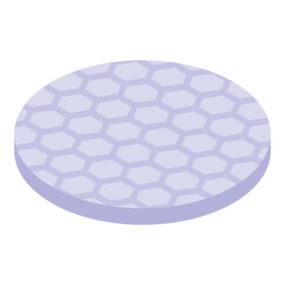 Cotton pad cleanser icon isometric vector. Gentle round circle vector