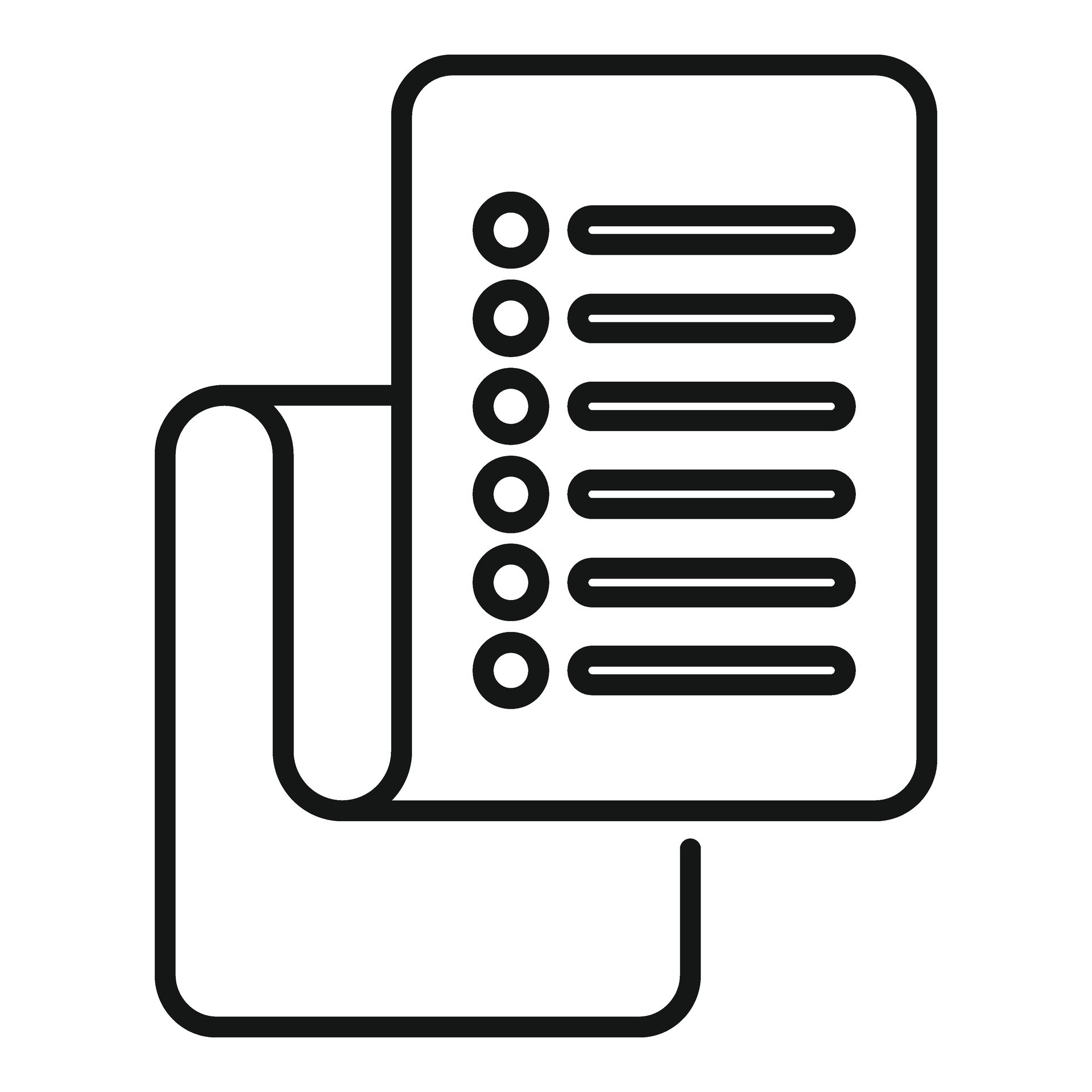 List template items icon outline vector. Sheet addiction 41274804 ...