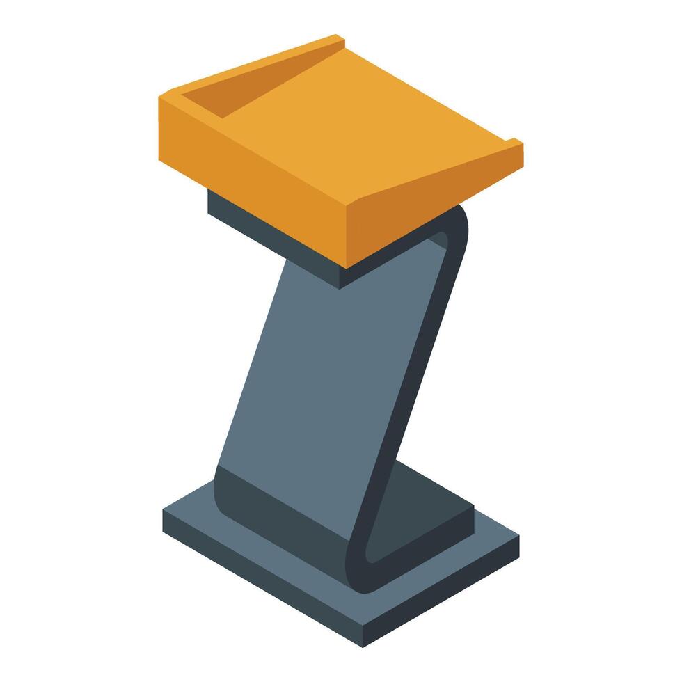 Tribune podium icon isometric vector. Press conference platform vector