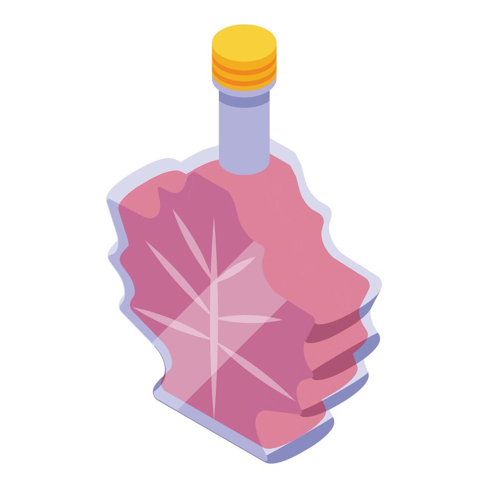 Maple essence syrup product icon isometric vector. Sugary sticky nectar bottle vector