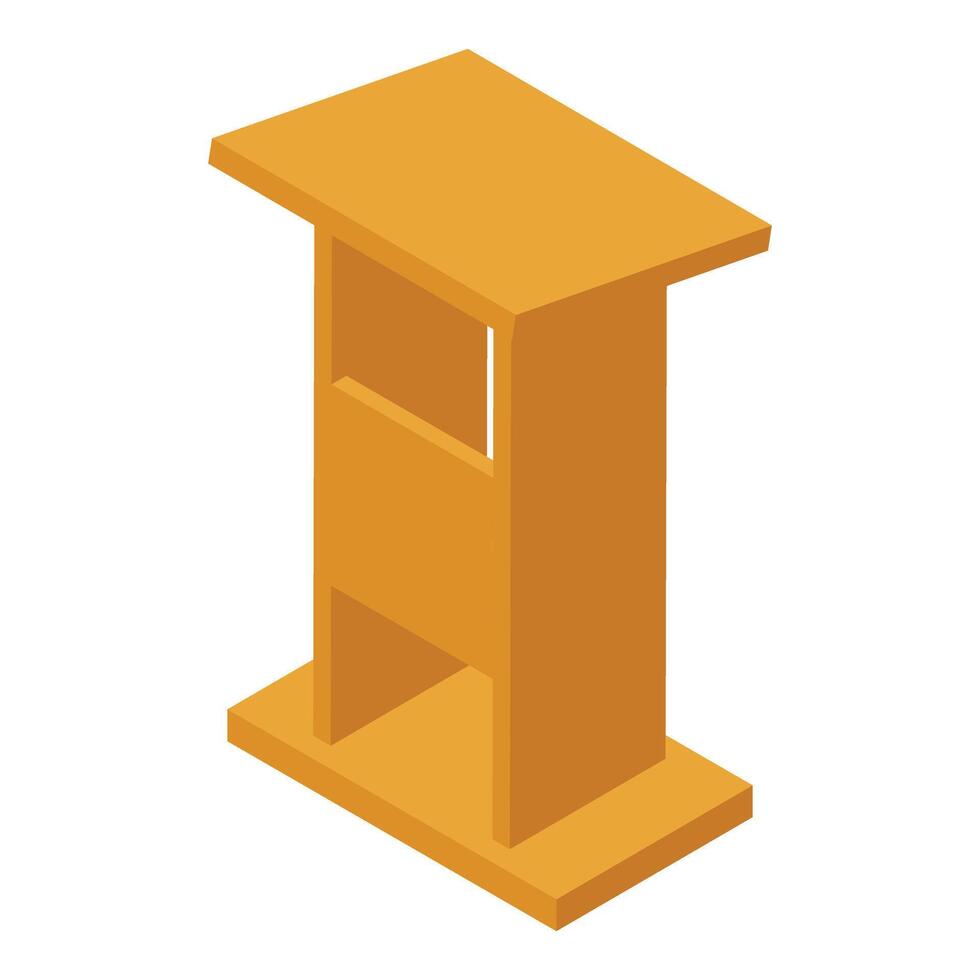 Debate tribune icon isometric vector. Public presentation rostrum vector