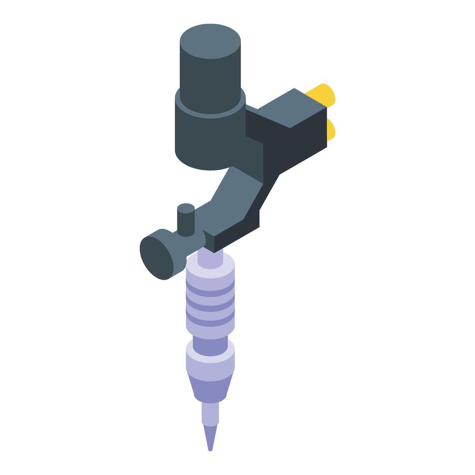 Tattoo machine needle icon isometric vector. Person art vector