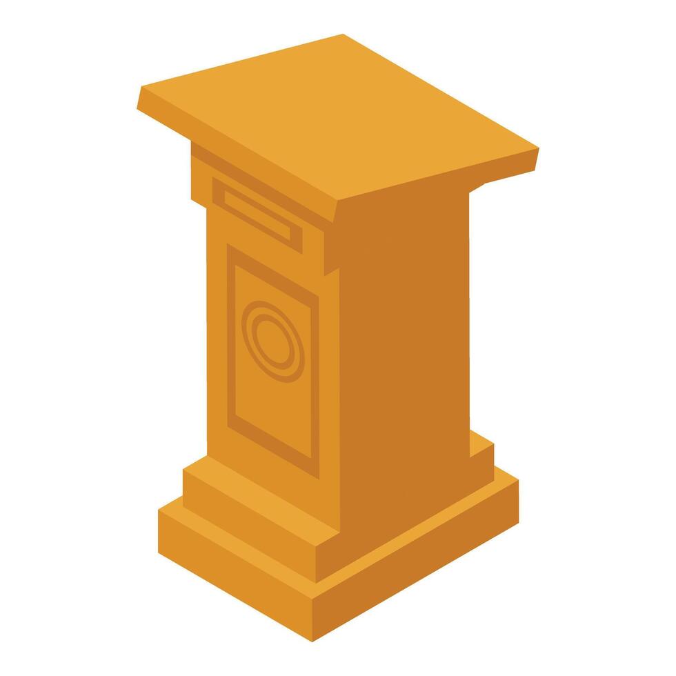Address debate tribune icon isometric vector. Ceremony orator speaking podium vector