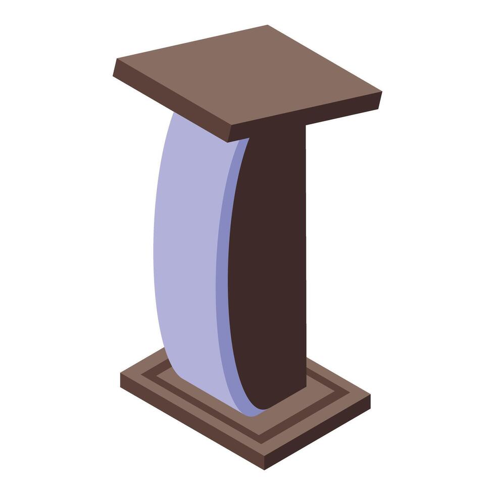 Orator tribune icon isometric vector. Raised speaker pulpit vector