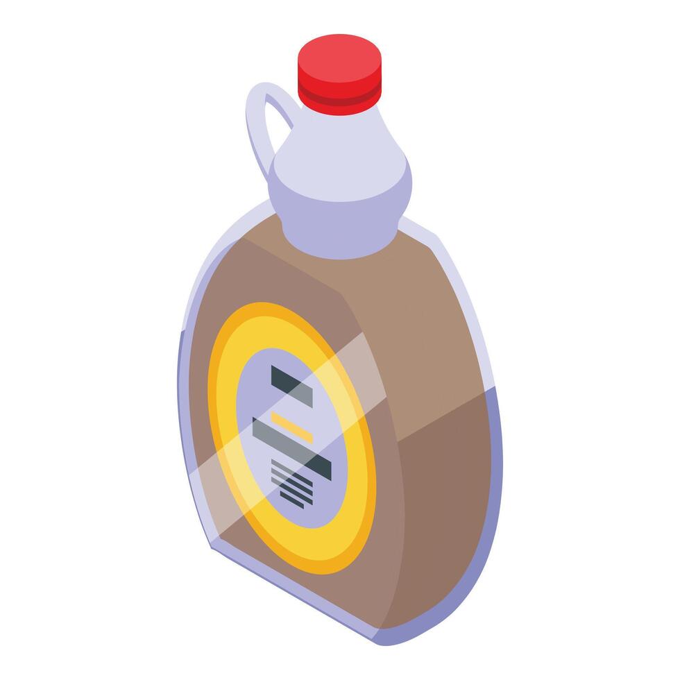 Maple foliage extract fluid icon isometric vector. Arbor natural sugared nectar vector