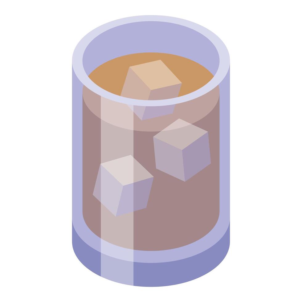 Soda alcoholic drink icon isometric vector. Vodka martini vector
