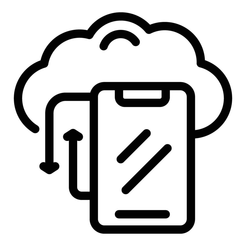 Traffic data storage icon outline vector. Computing technology vector