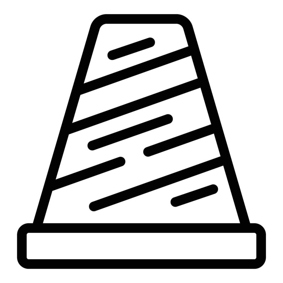 Traffic cone icon outline vector. Road mobility control vector