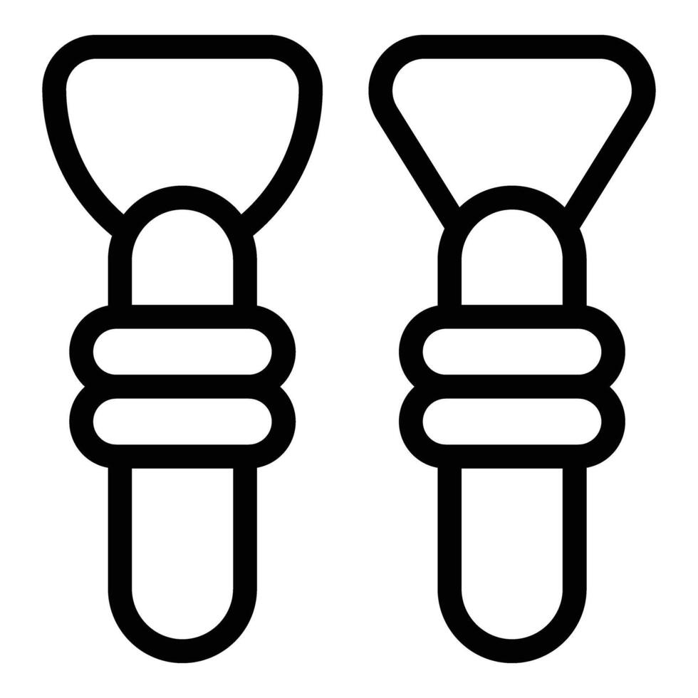 Makeup brushes icon outline vector. Facial applicator tool vector
