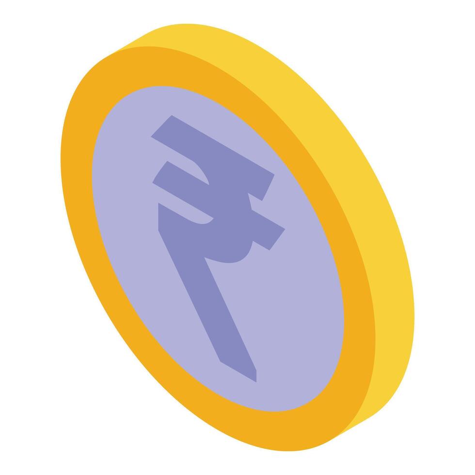 Gold silver coin icon isometric vector. Payment transfer convert vector