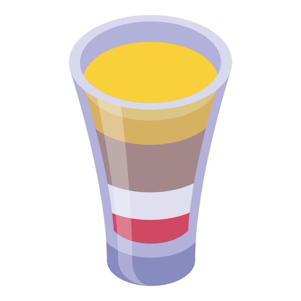 Summer cocktail icon isometric vector. Party summer drink vector