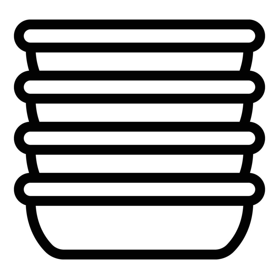 Tableware platter icon outline vector. Serving food equipment vector
