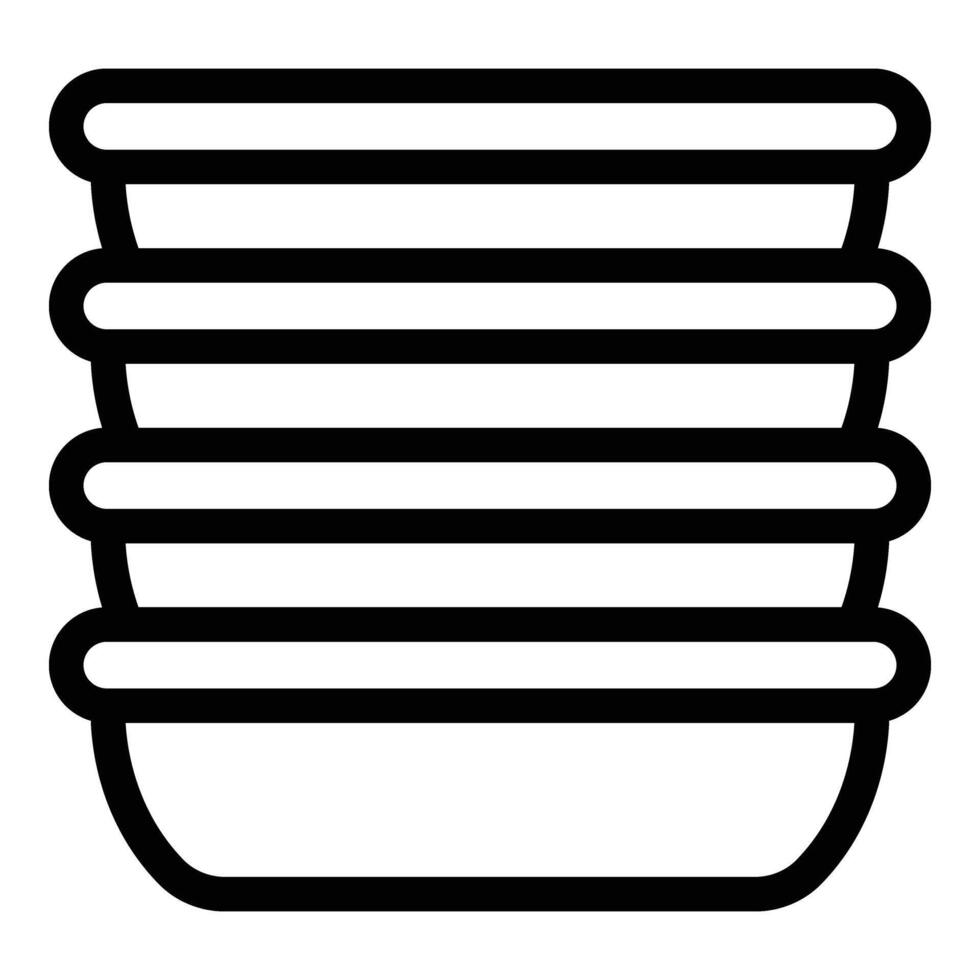 Tableware platter icon outline vector. Serving food equipment vector