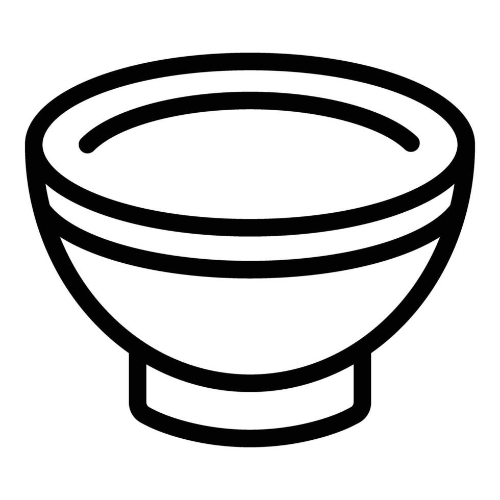 Pottery bowl icon outline vector. Ceramic soup plate vector