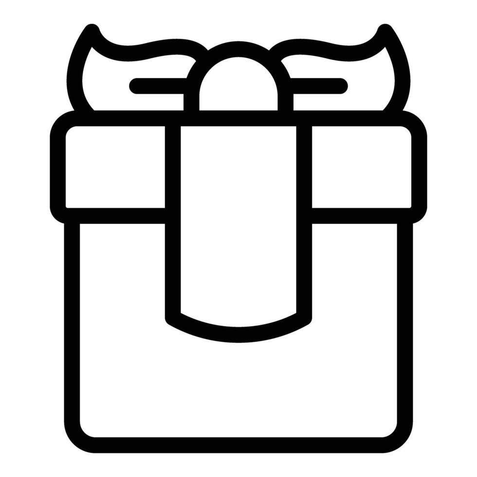Wrapping surprise box icon outline vector. Unexpected surprise package vector