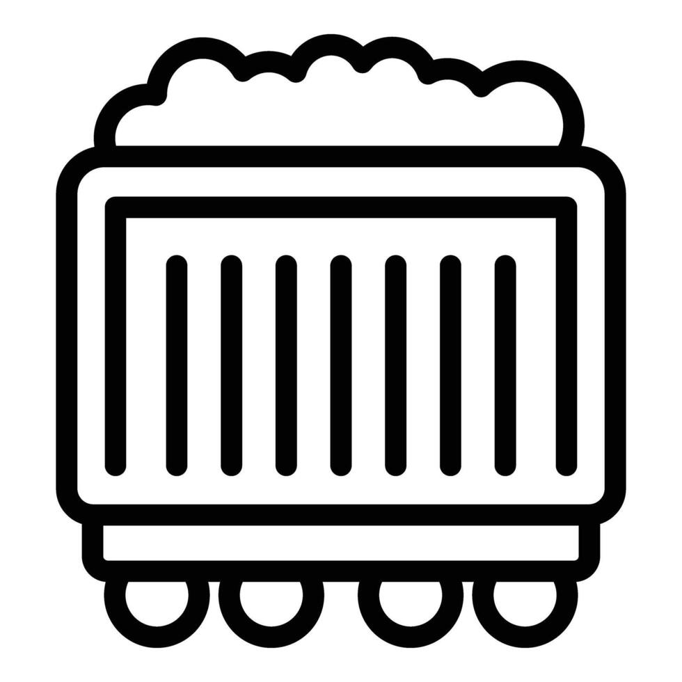 Diesel locomotive icon outline vector. Haulage train wagon vector