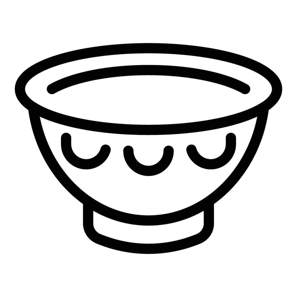 Soup bowl icon outline vector. Culinary canteen vessels vector