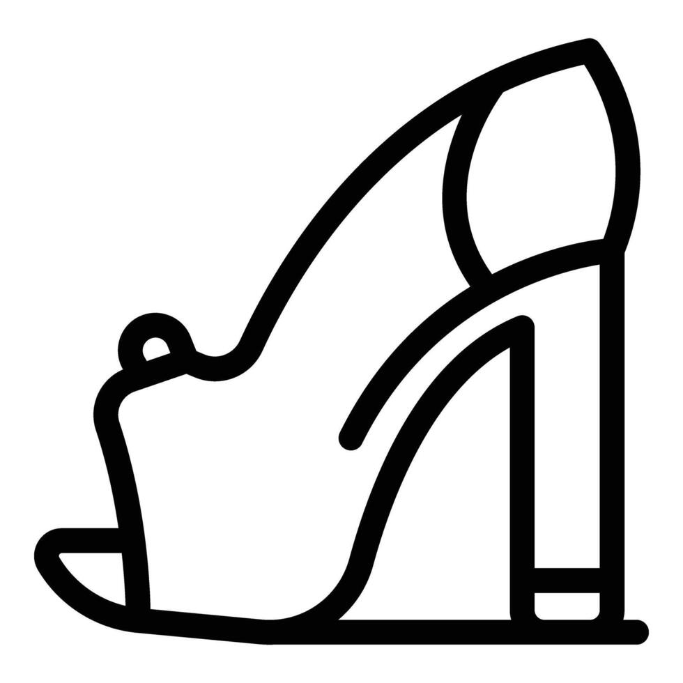 Heels shoes icon outline vector. Female footwear vector