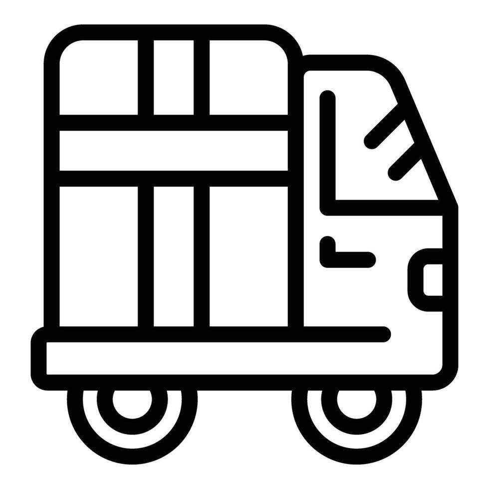 Prompt gift transport icon outline vector. Express delivery service vector
