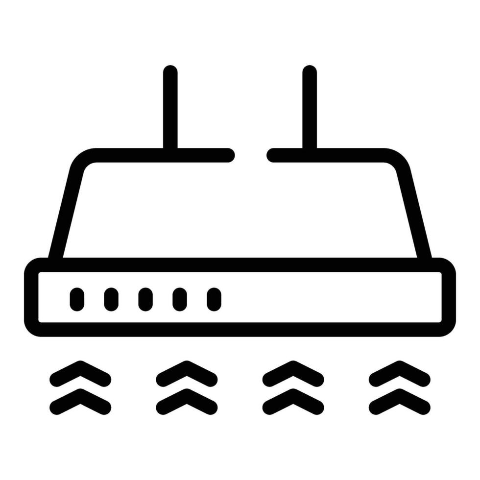 Hood filter icon outline vector. Stove kitchen vent vector