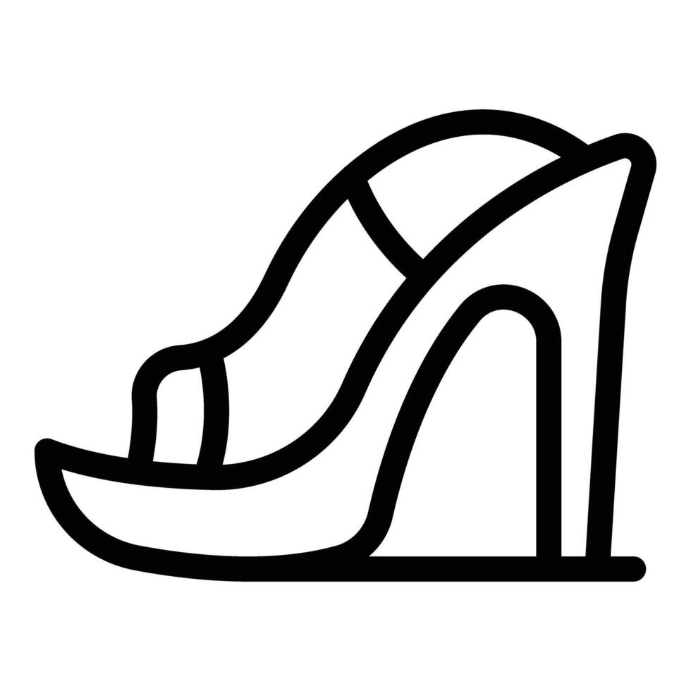 Event high rise heels icon outline vector. Party ladylike shoes vector