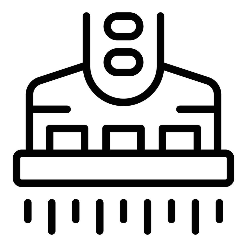 Stove vent system icon outline vector. Kitchen hood vector