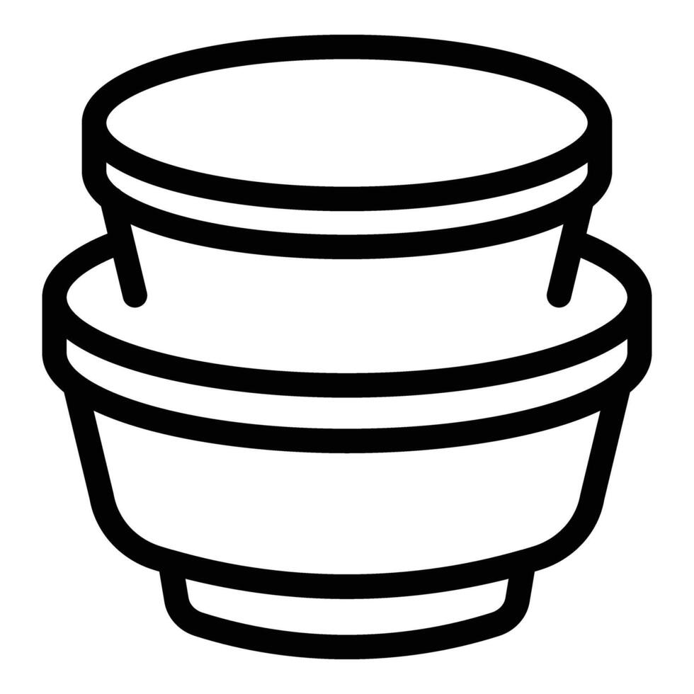 Food storing containers icon outline vector. Glassware meal vessels vector