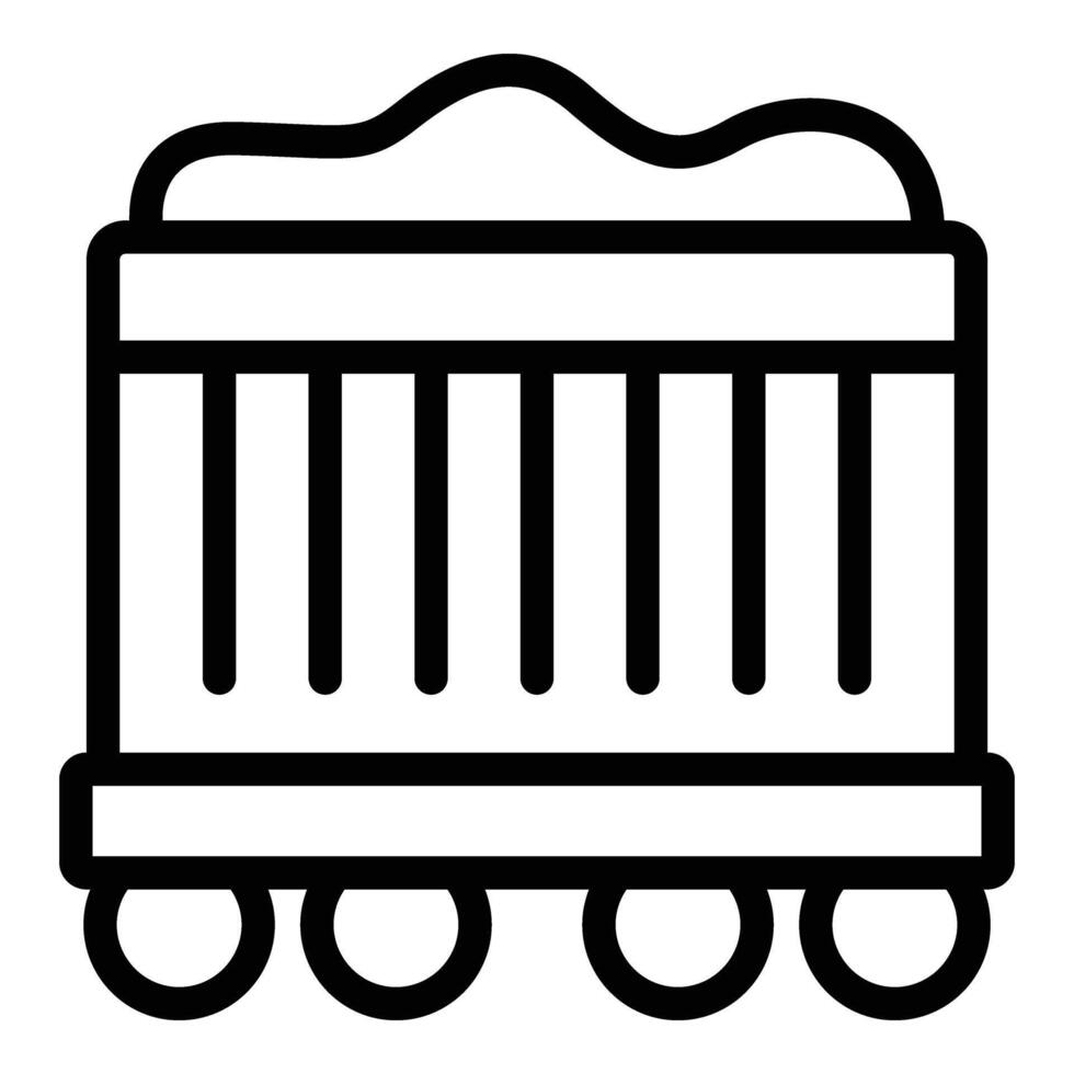 Haulage vehicle icon outline vector. Rolling stock train vector