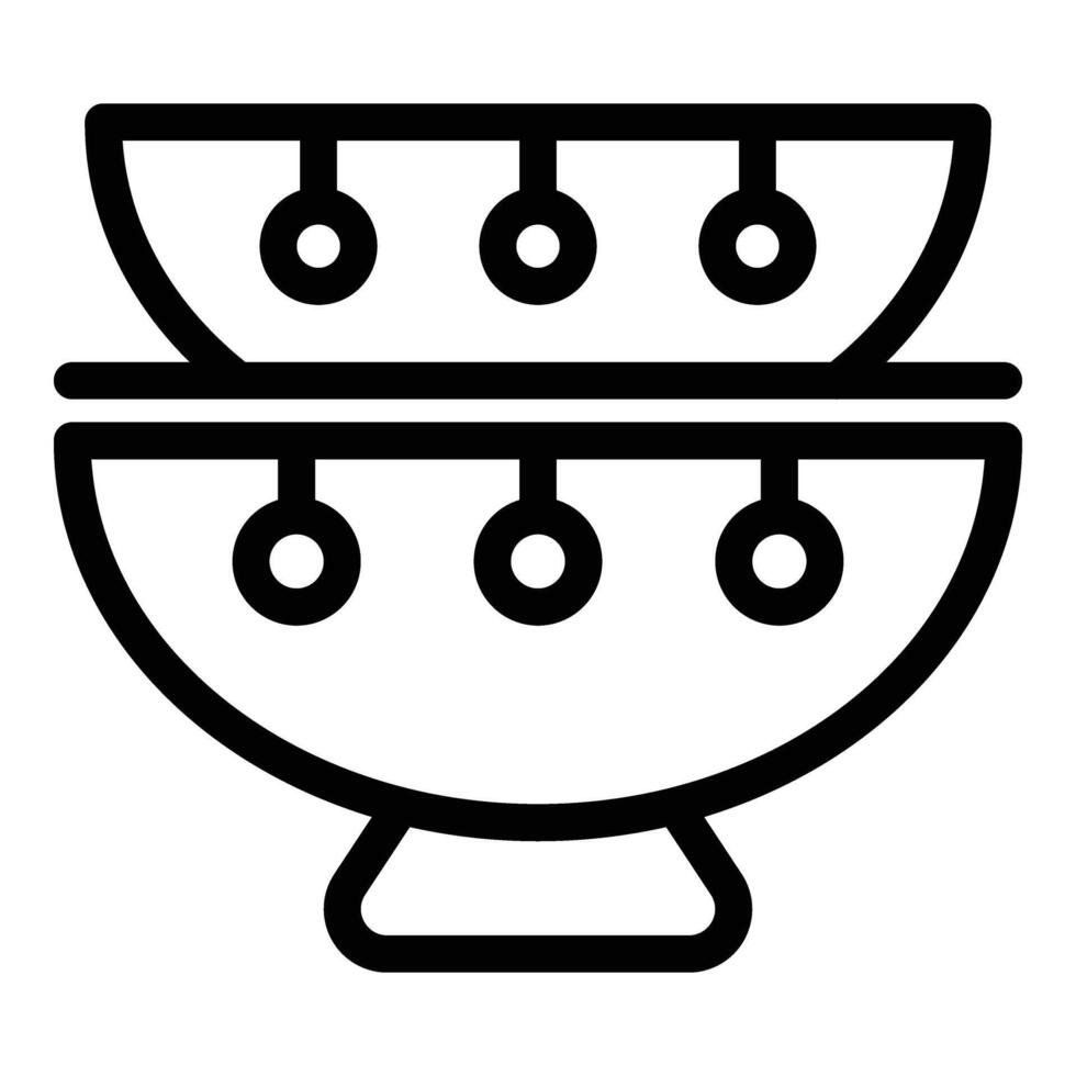 Food setting table utensils icon outline vector. Serving dinner tools vector