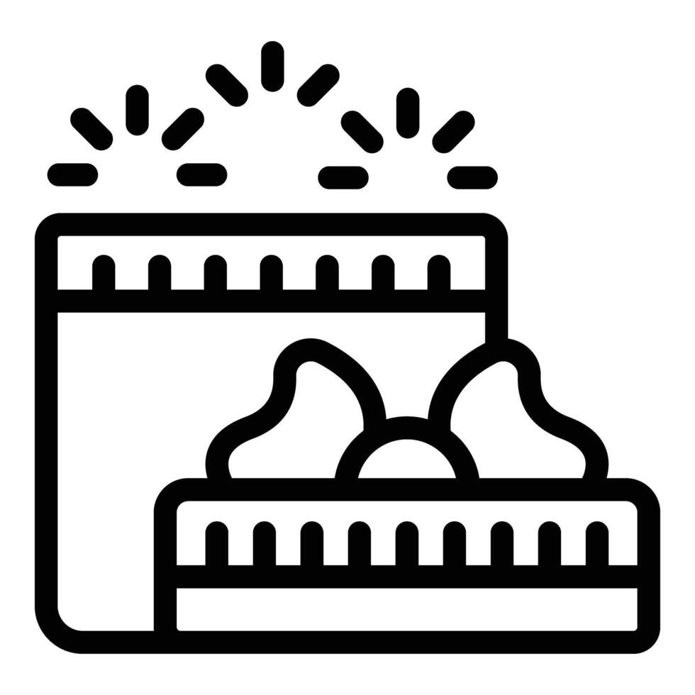 Gift merchant store icon outline vector. Online surprise marketplace order vector
