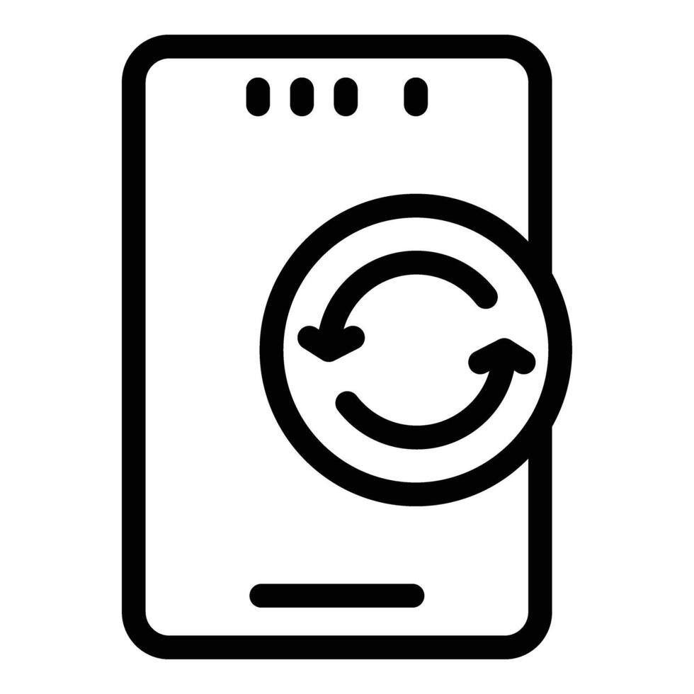 Phone protection icon outline vector. Safety display glass vector