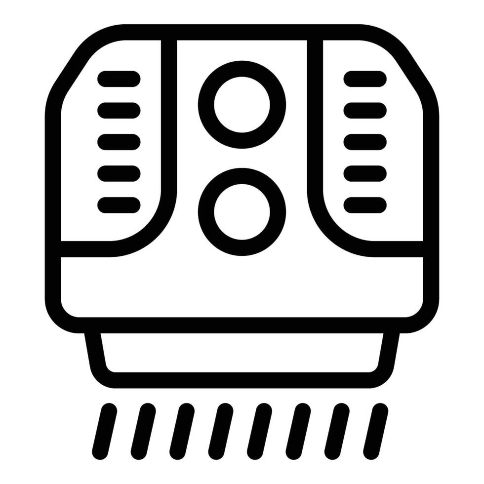 Hygienic hand dryer icon outline vector. Automated drying equipment vector