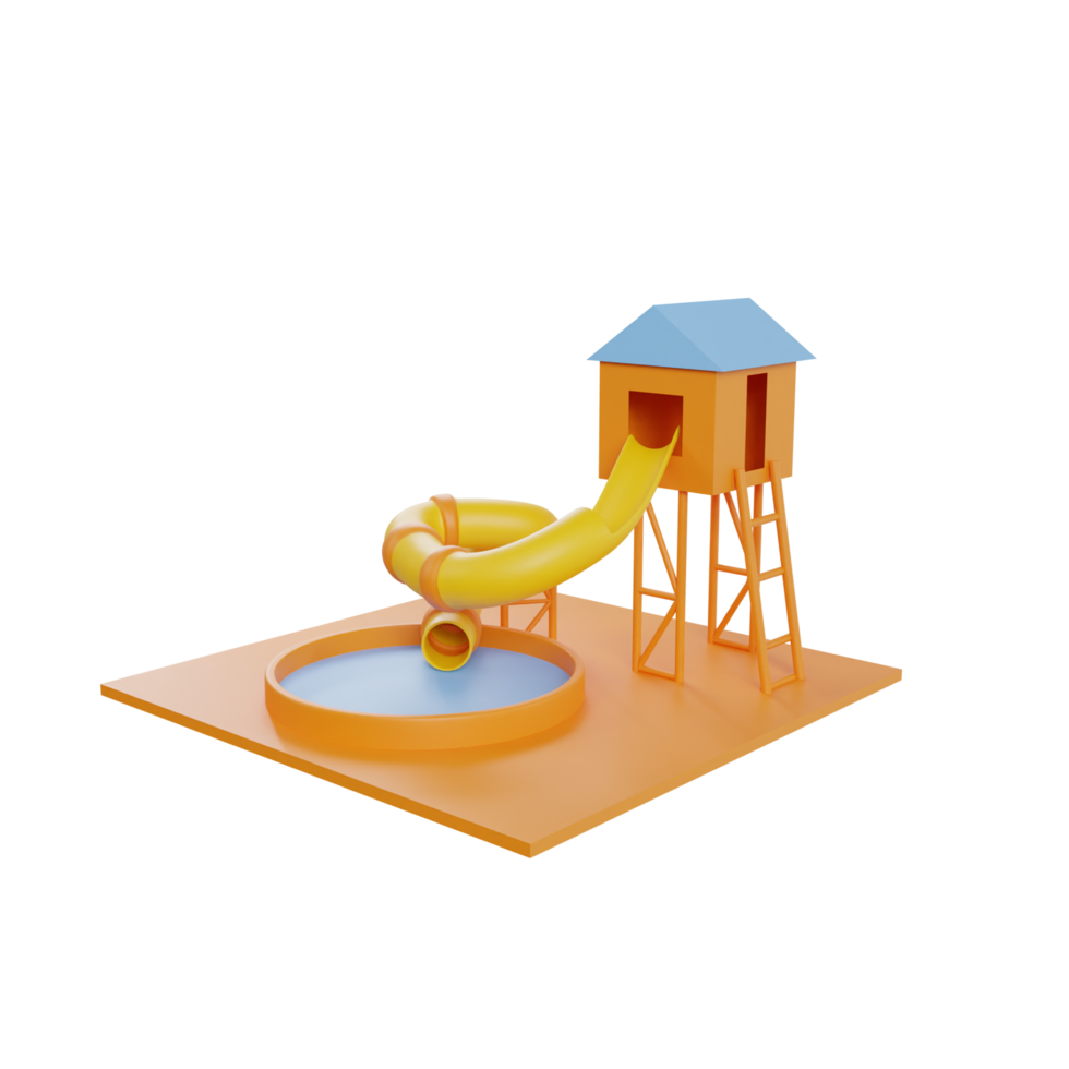 Kids playground 3d icon render clipart png