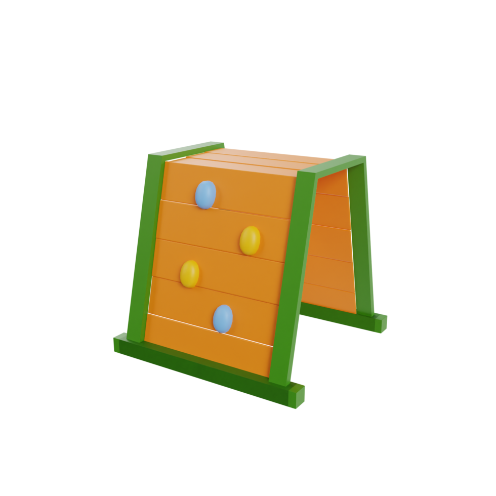 Kids playground 3d icon render clipart png