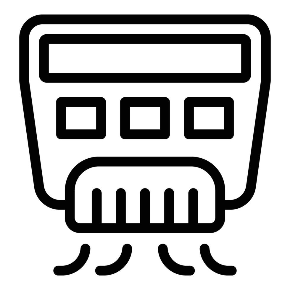 Blow dryer machine icon outline vector. Drying automated blower unit vector