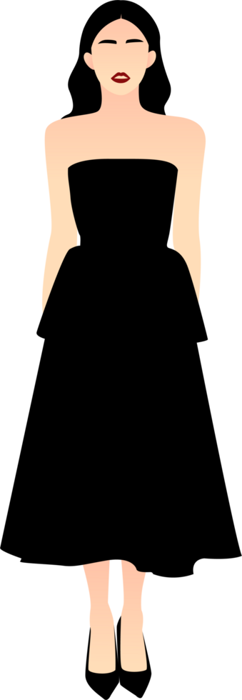 women's with black dress png