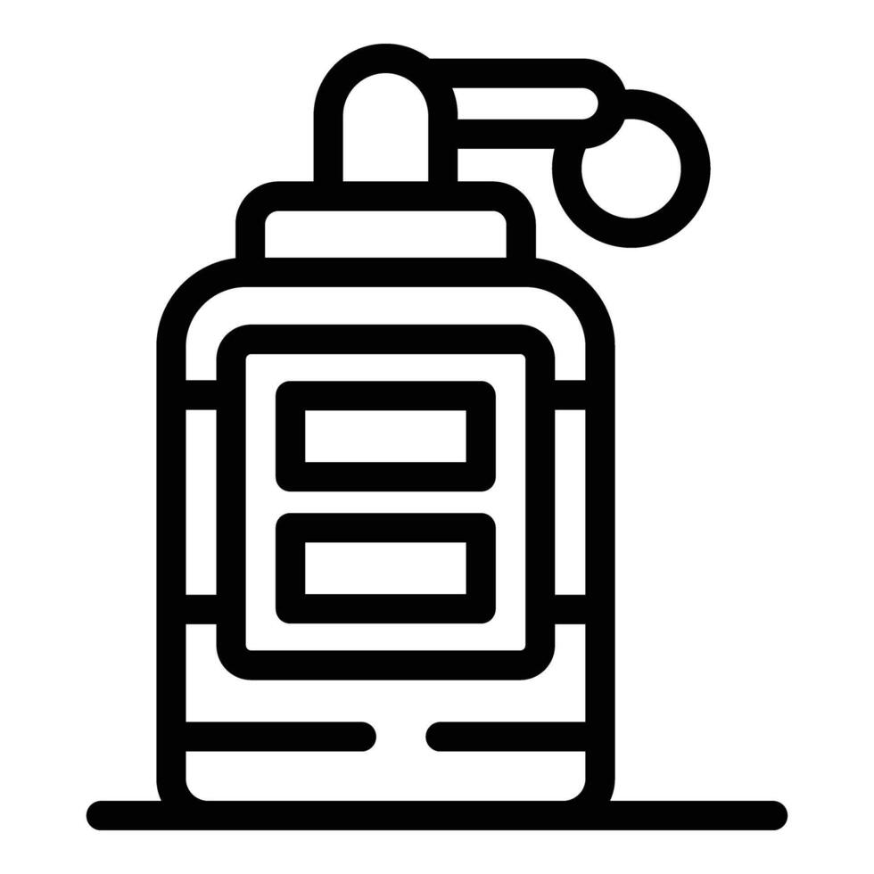 Soap gel bottle icon outline vector. Cleansing foaming lotion vector