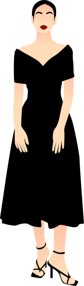 women's with black dress png