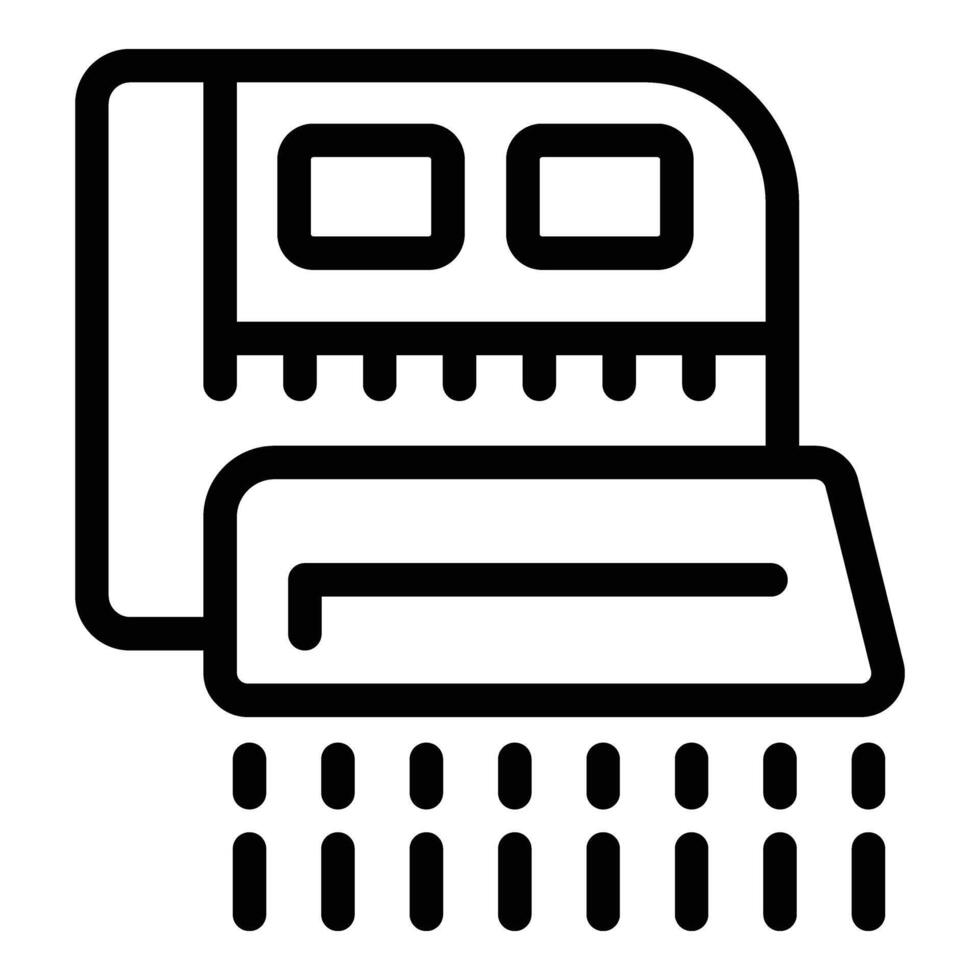 Hand dryer icon outline vector. Bathroom dry machine vector