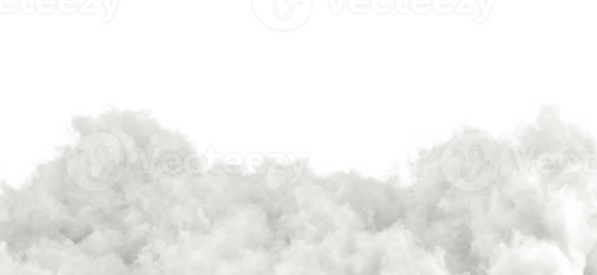 Soft white cloudy cumulus special effect 3d rendering png file