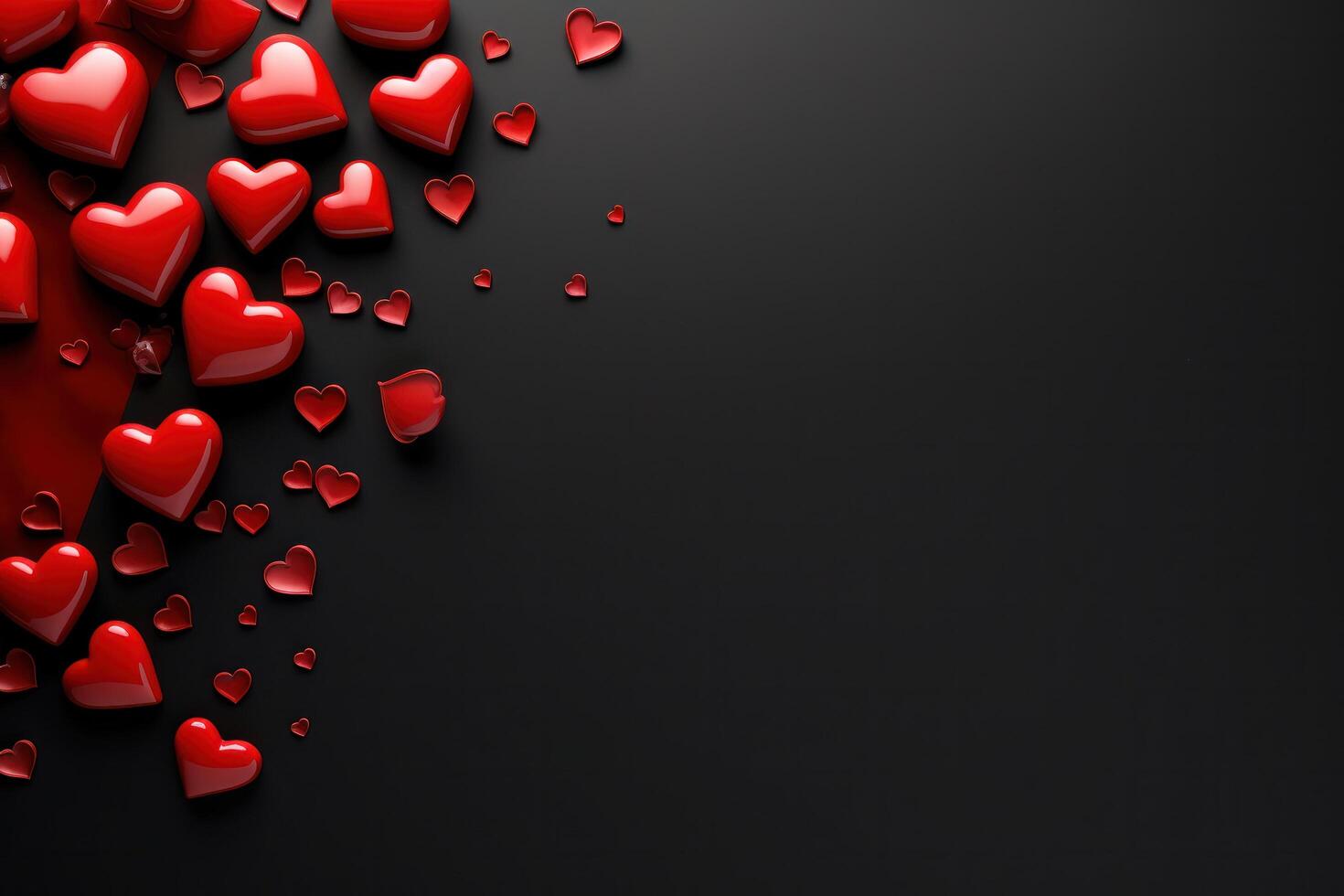 AI generated valentines day background. love mood photo