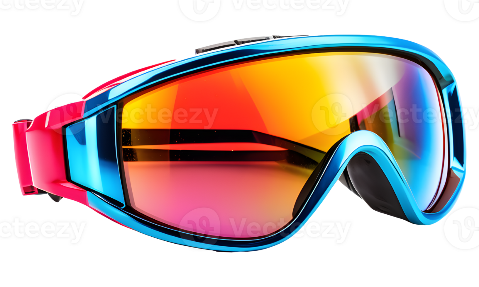 ai generiert Ski Brille isoliert auf transparent Hintergrund png