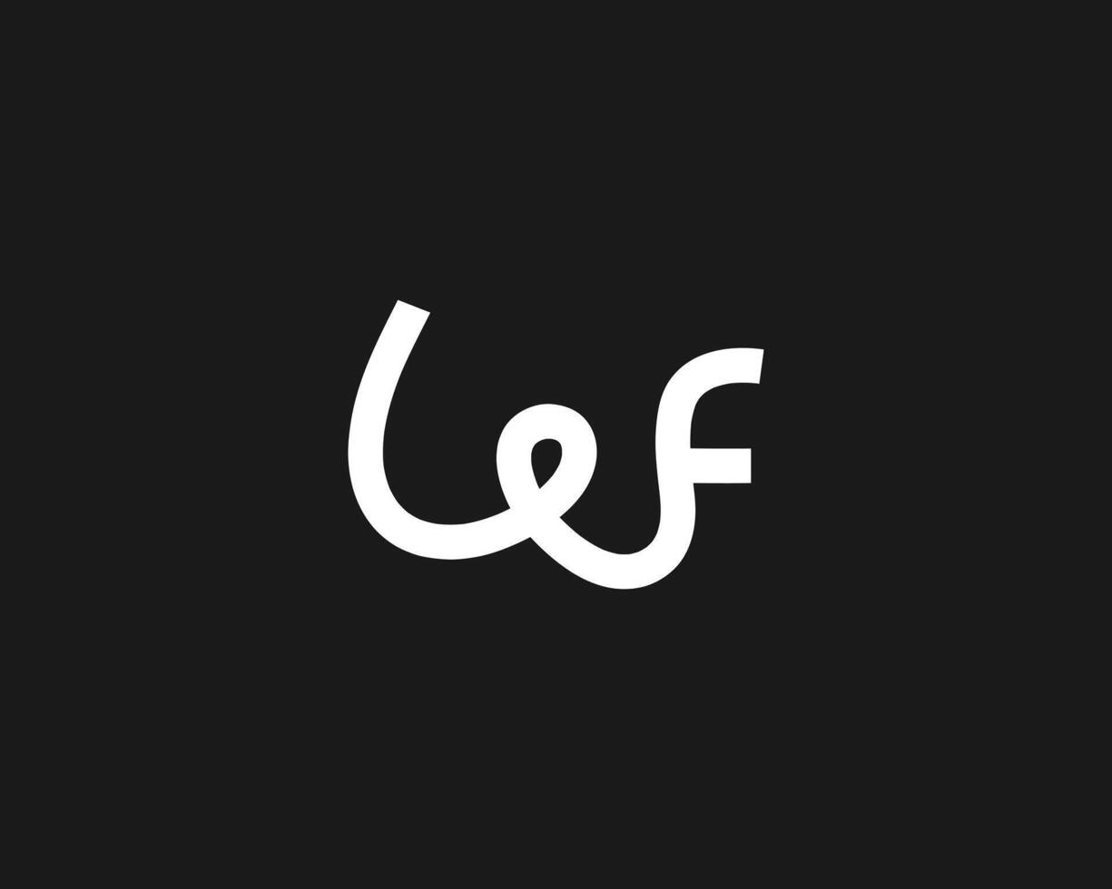 initial letter WF logo design vector