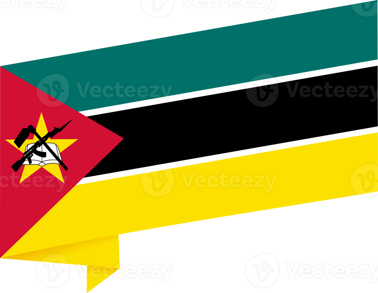 Mozambique flag wave png