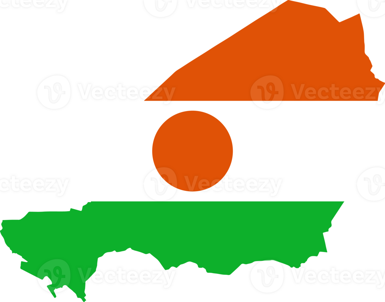 Niger map flag png