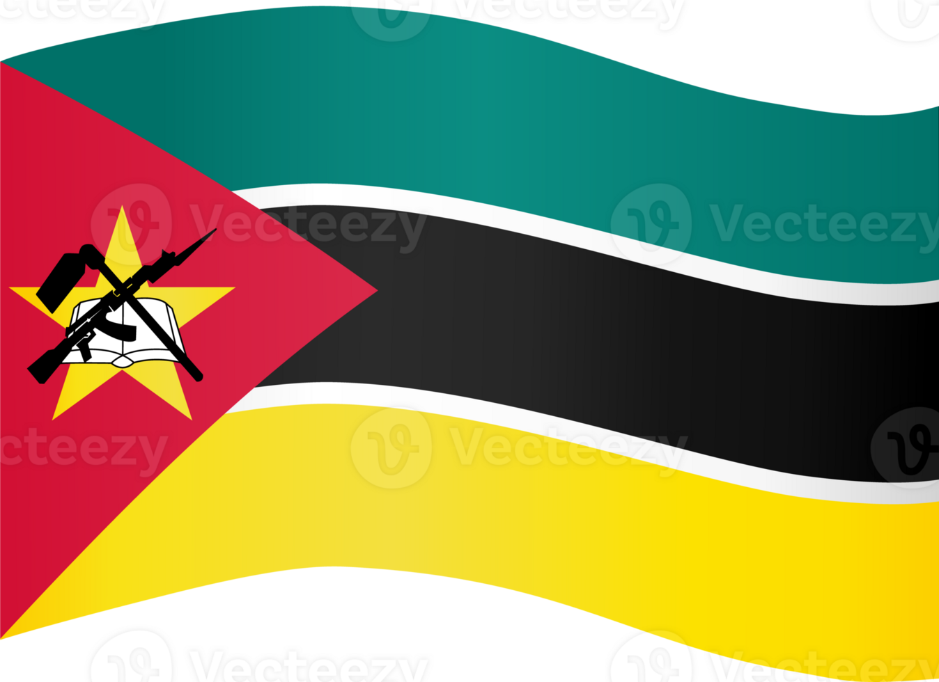 Mozambique flag wave png