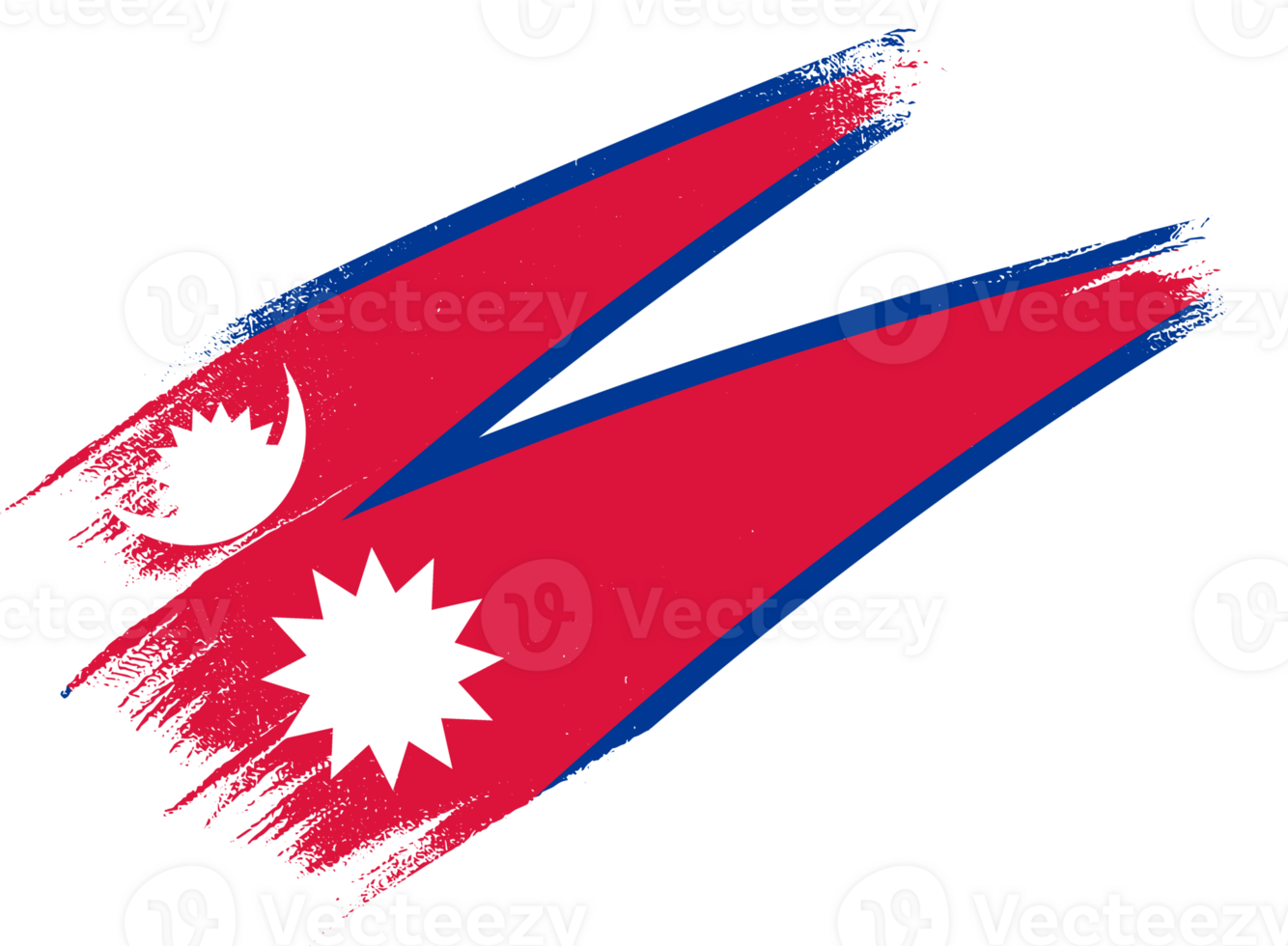 Nepal flag brush png